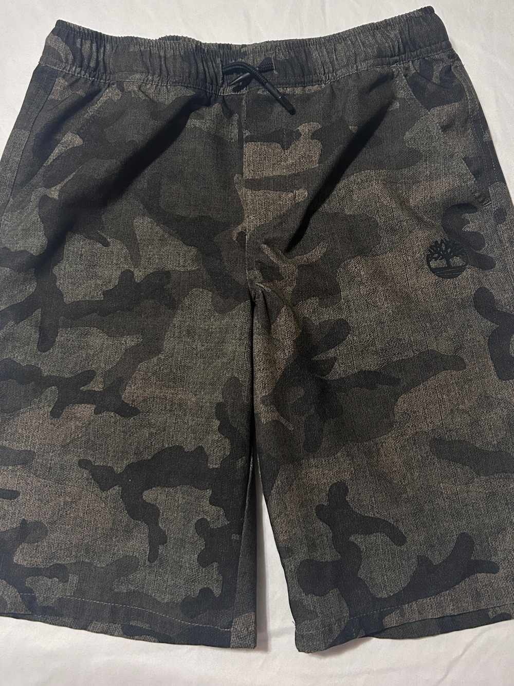 Timberland Boys M 10-12 Camo Stretch Pull-On Drawstring Shorts